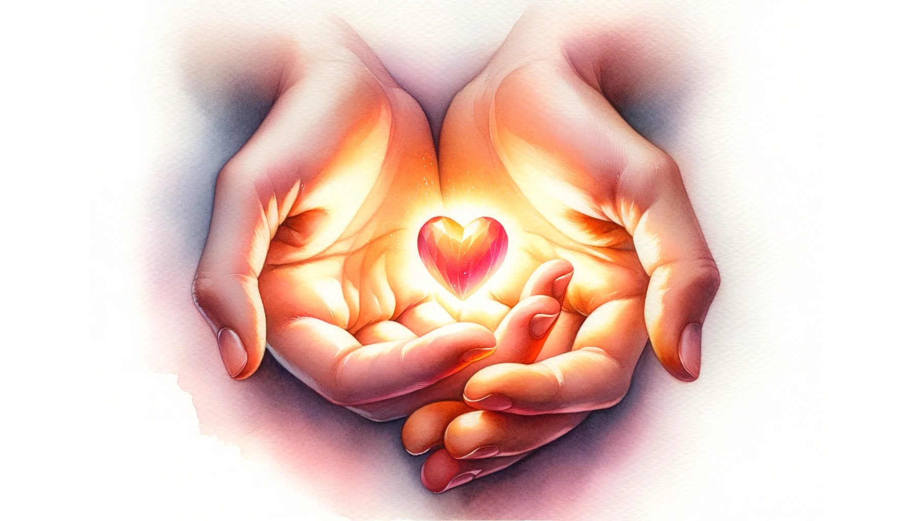 Pair of hands holding a tiny, glowing heart, symbolizing the preciousness of every life and God's care for babies.
